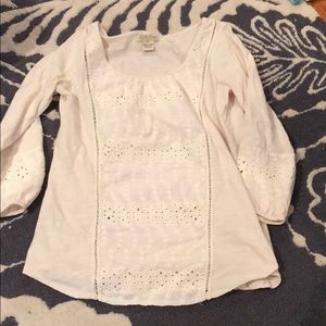 Lucky cream shirt- rarely worn and super cute